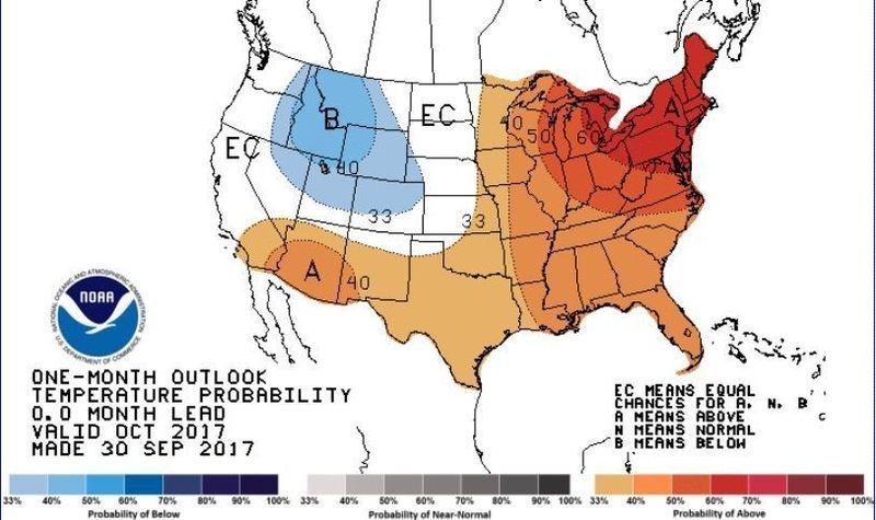 Severní stát NY Počasí: Teplý říjen bude pravděpodobně následovat po velmi teplém září