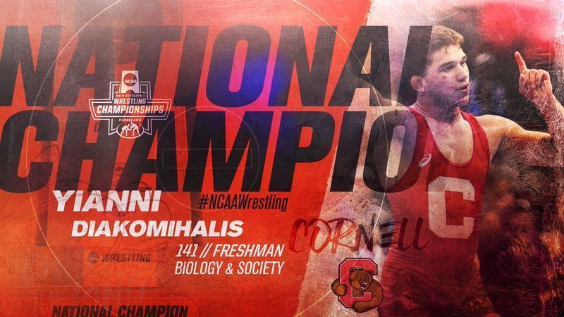 Late cradle convierte a Diakomihalis de Cornell en Campeón de la NCAA