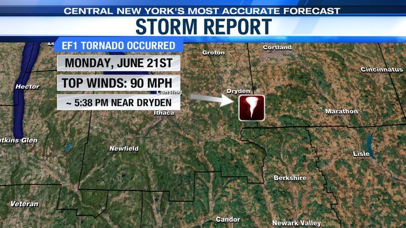 NWS potwierdza tornado w Dryden z poniedziałkowych burz