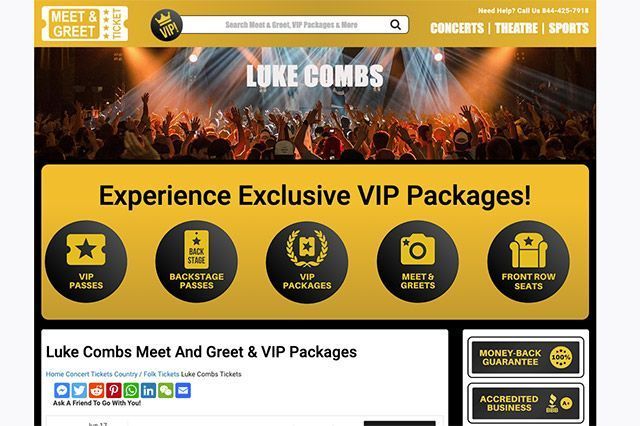 Luke Combs Meet And Greet & Billets VIP : Où trouver des forfaits