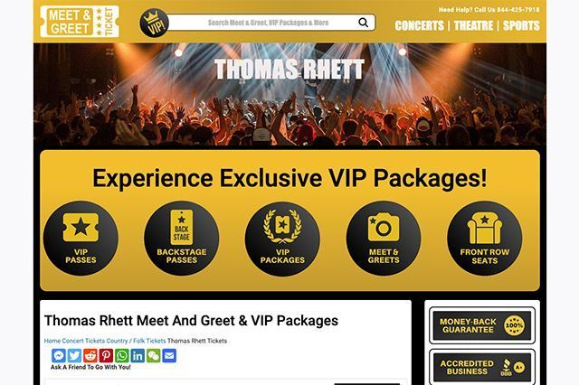 Thomas Rhett Meet And Greet & Tiket VIP: Tempat Menemukan Paket