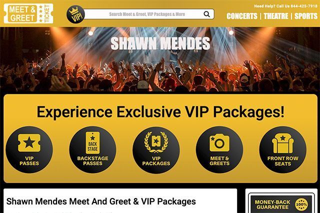 Shawn Mendes Meet And Greet & ตั๋ว VIP