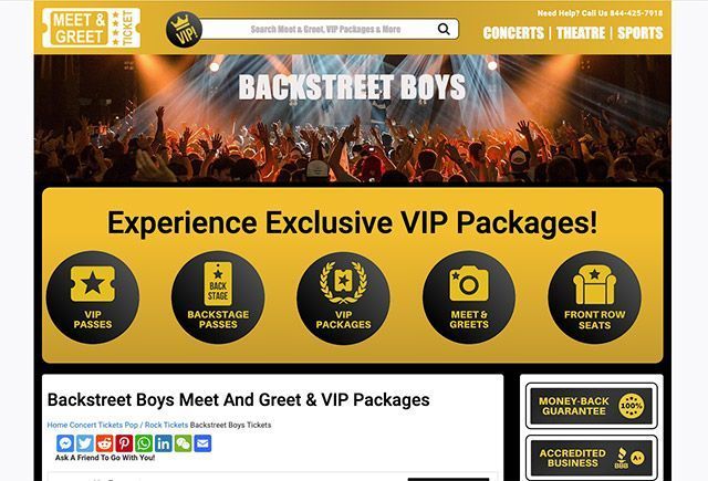 Backstreet Boys Meet And Greet & VIP vstupenky: Kde najít balíčky