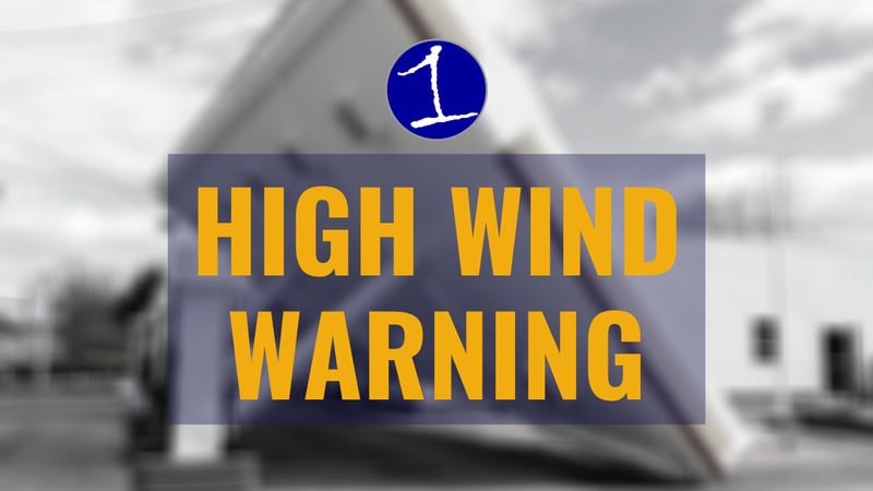 NWS: Potenciálne škodlivé vetry s rýchlosťou 50-60 mph si vyžiadajú upozornenia a varovania